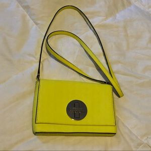 Kate Spade neon yellow crossbody purse
